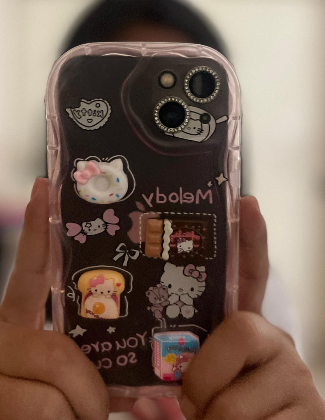 Customer photo review of 3D Cute Pink Case Wave Cartoon Melody Lanyard iPhone Soft Case