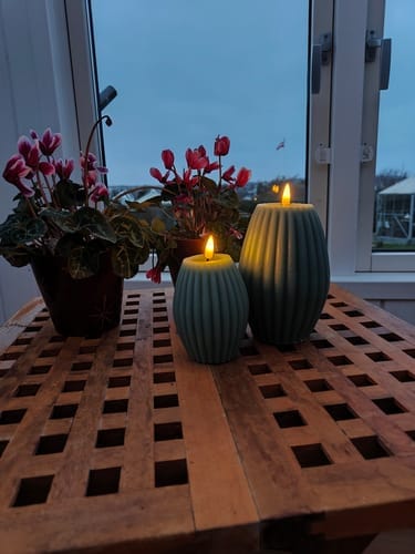 Customer photo review of LED Rillelys D 10 x H 15 cm Salvie grøn