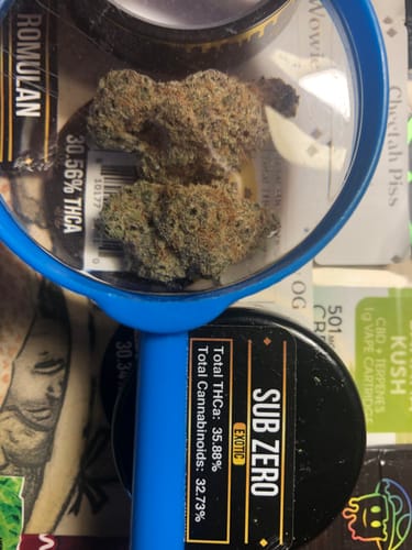 Customer photo review of Gold Spectrum THCA Flower (Exotic) - Sub Zero