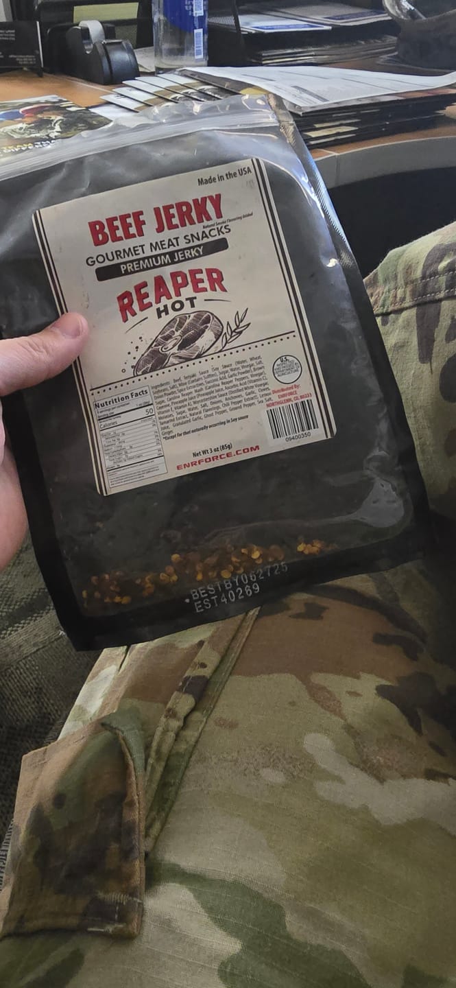 Customer photo review of Gourmet Premium Beef Jerky