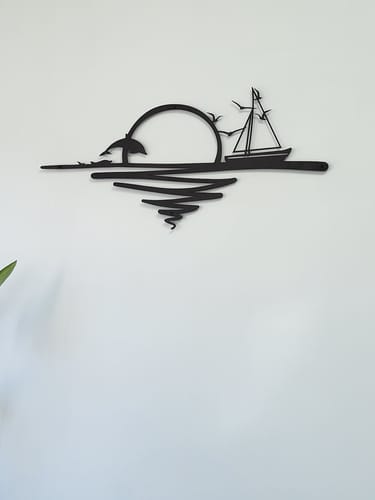 Customer photo review of Décoration murale en métal - Lever du soleil