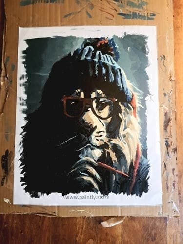 Customer photo review of Hipster Lion III (Paint by Numbers)