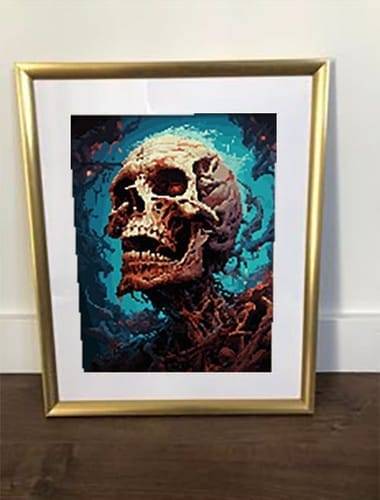 Customer photo review of Rising from the Dead (Paint by Numbers)