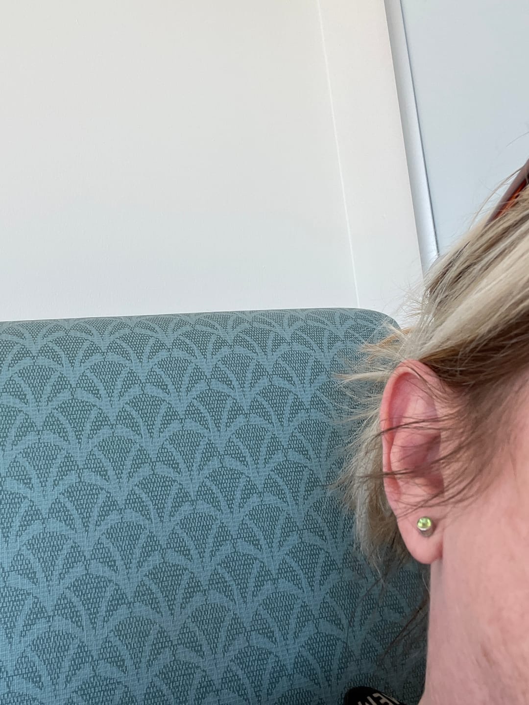 Customer photo review of Moissanite Solitaire Sleep Earrings