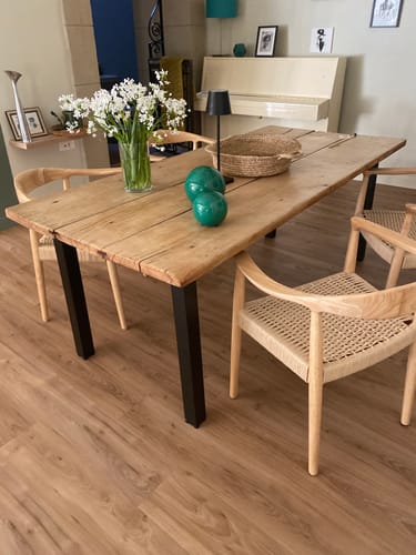 Customer photo review of SALTA - Lot de 2 chaises en bois massif et corde