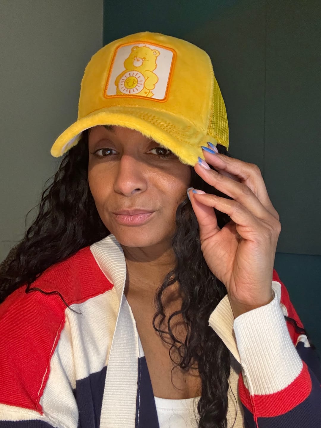 Customer photo review of OVERLORD X Care Bears:  Funshine Bear Trucker Cap