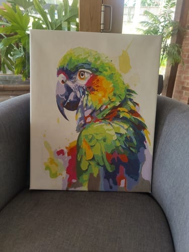 Customer photo review of Macaw Portrait (Paint by Numbers)