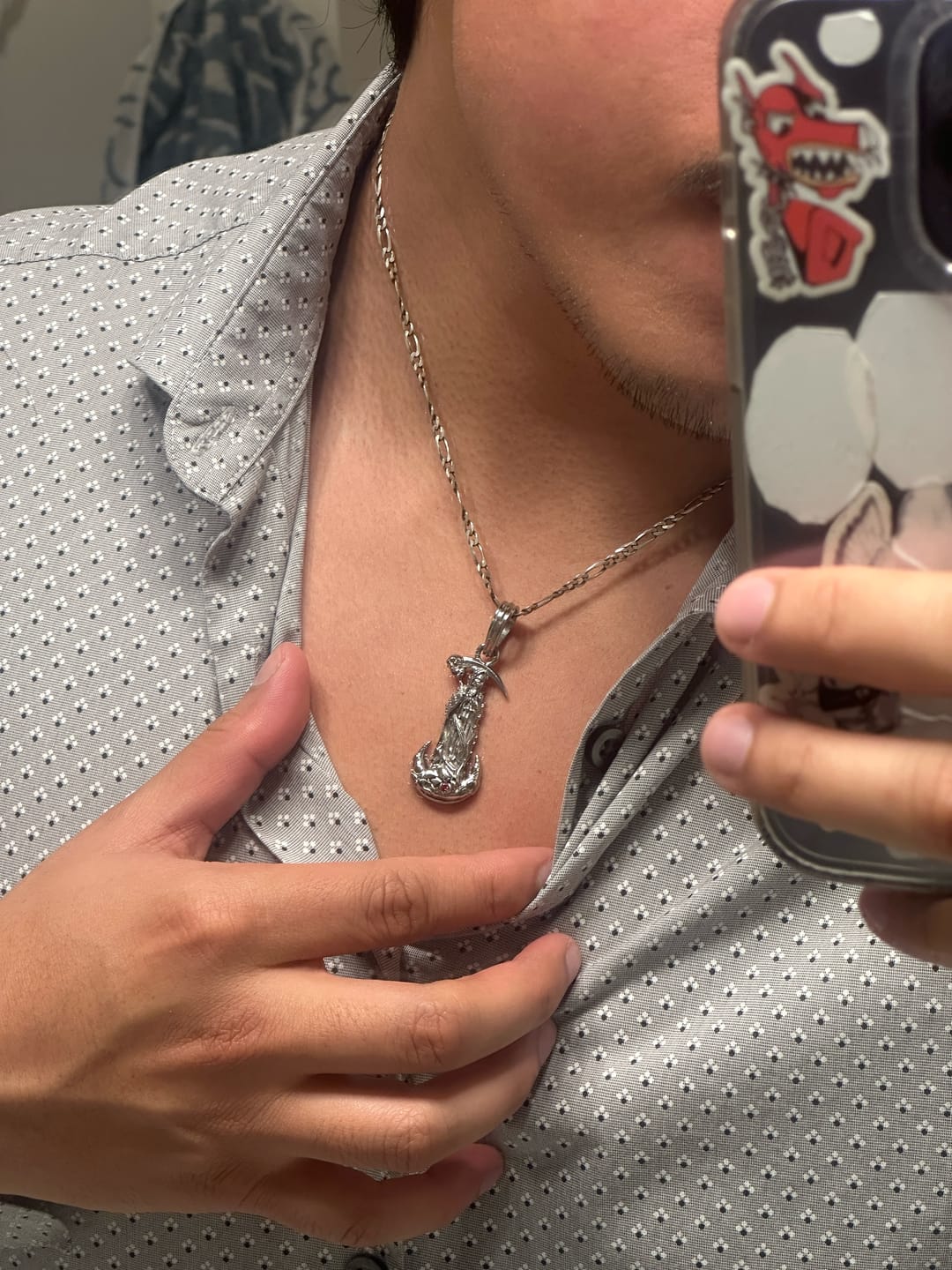 Customer photo review of UPGRADED SANTA MUERTE PENDANT
