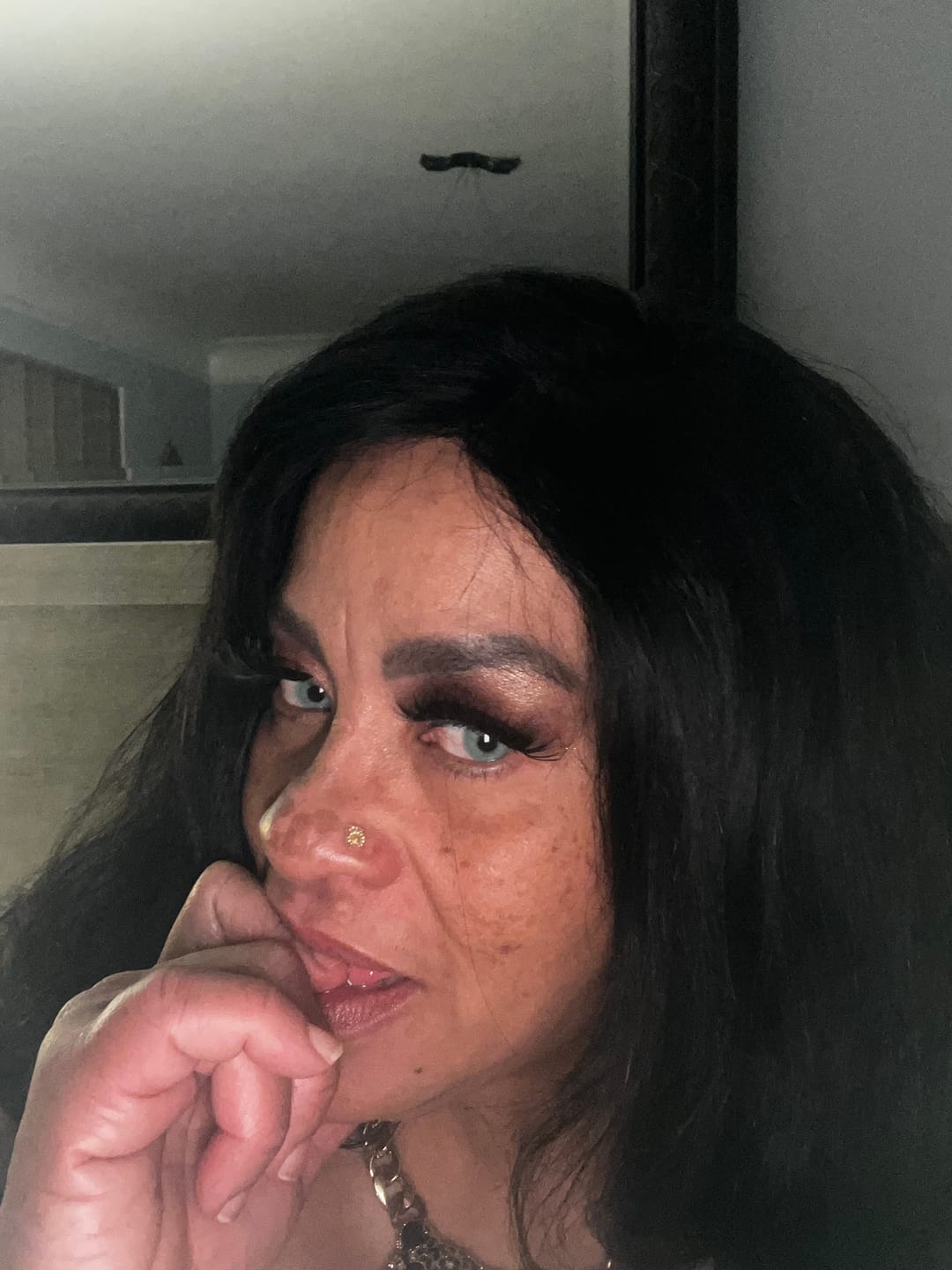 Customer photo review of Polar Light Blue Prescription Colored Contact Lenses