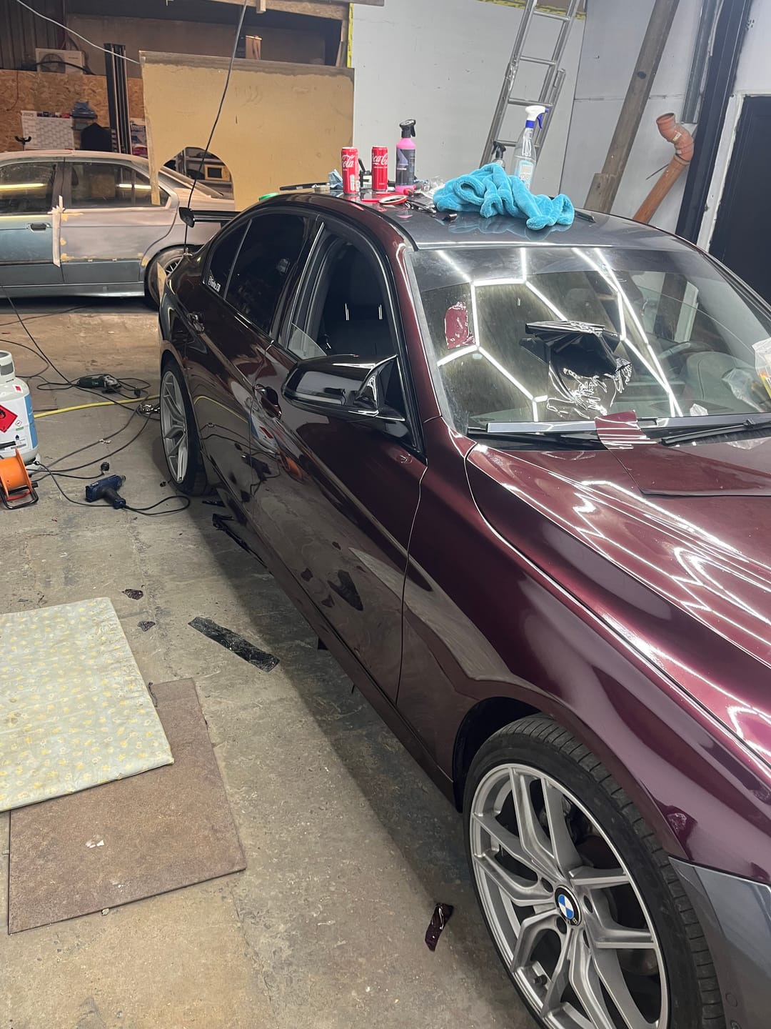 Customer photo review of Glossy Metallic Plum Purple Vinyl Wrap