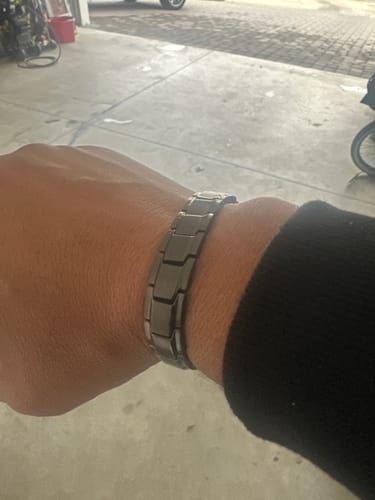 Customer photo review of Armor Of God Bracelet Set: Lord's Prayer Bracelet & Body Armor Titanium Magnetic Bracelet Set: Helps Pair Veterans With A Service Dog Or Shelter Dog