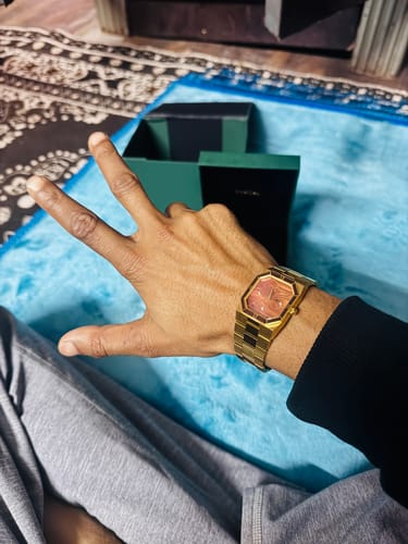 Customer photo review of Octagonal Enamel Diamond Watch