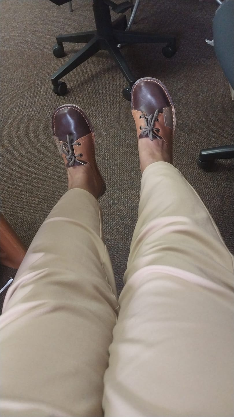 Customer photo review of Genuine leather Multi Color Pumps