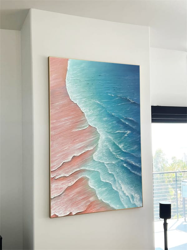 Customer photo review of Ocean Textured Painting Canvas #OP017
