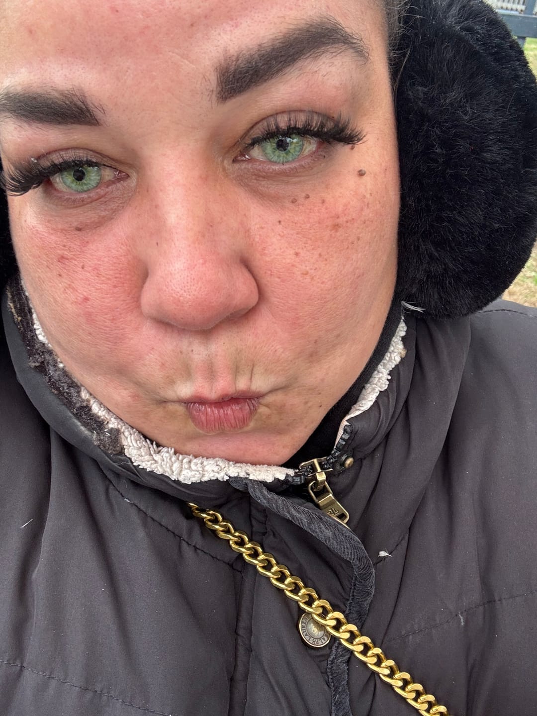 Customer photo review of New York Green Colored Contact Lenses