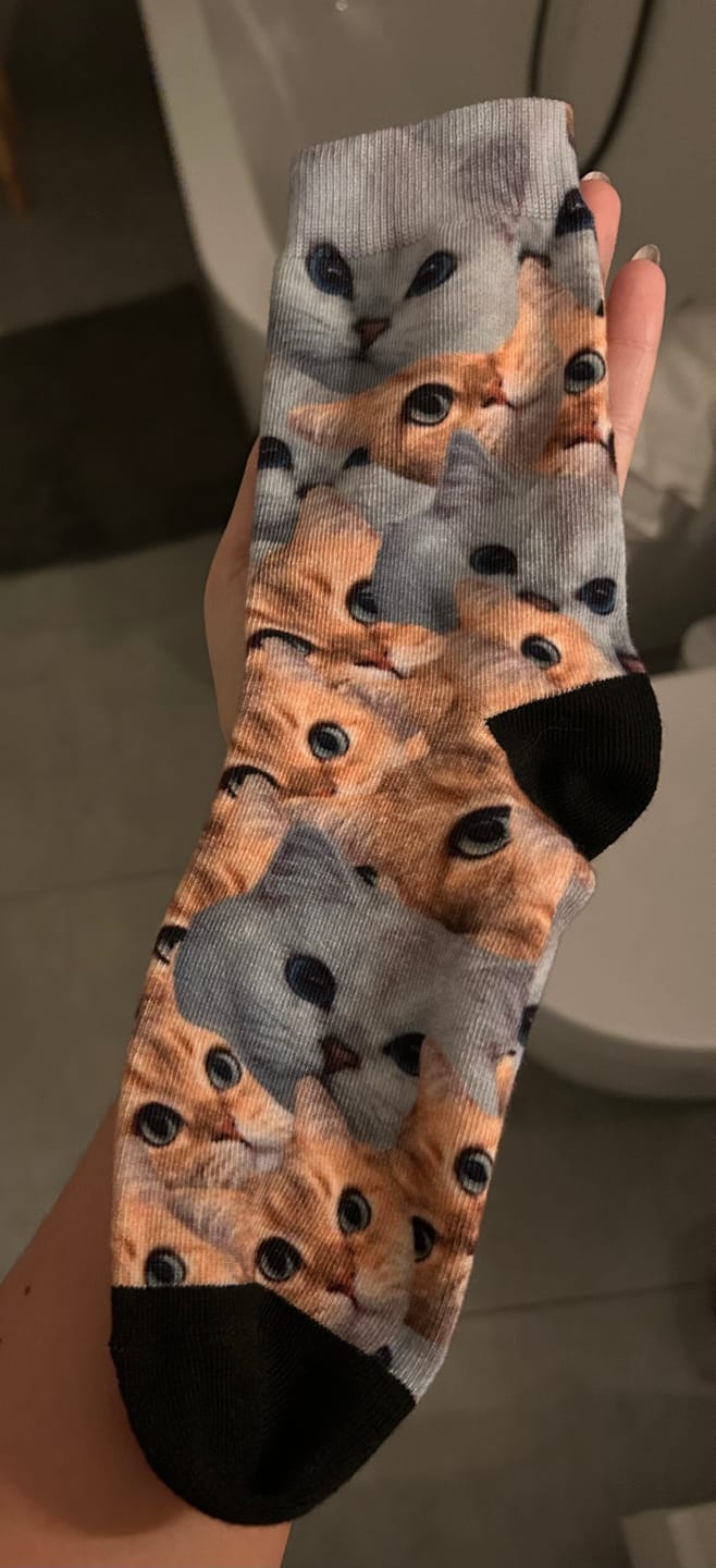 Customer photo review of Wildes Fotomuster - Individuelle Socken