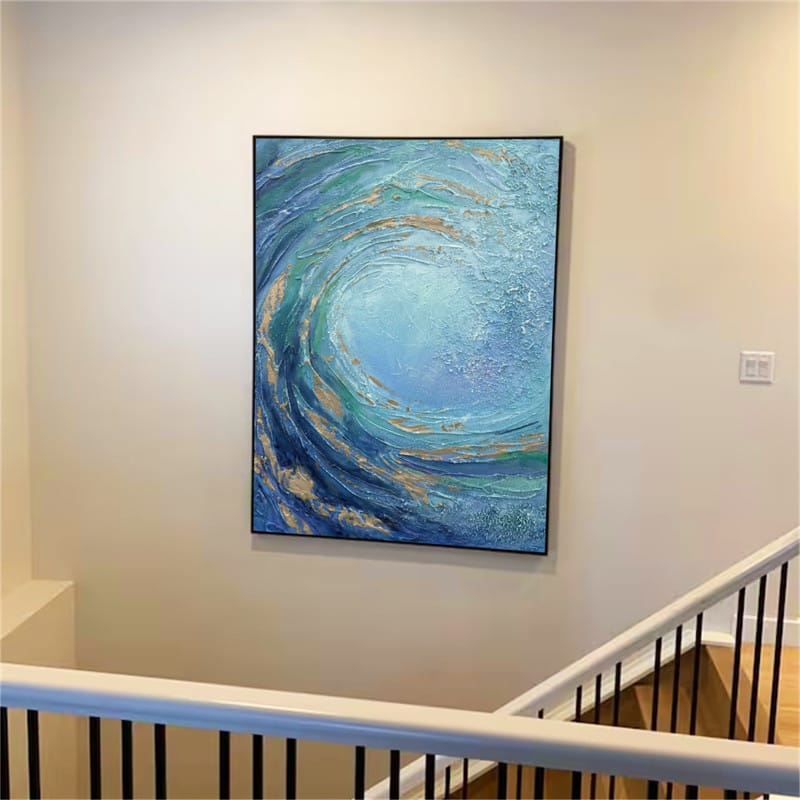 Customer photo review of Ocean Textured Painting Canvas #OP010