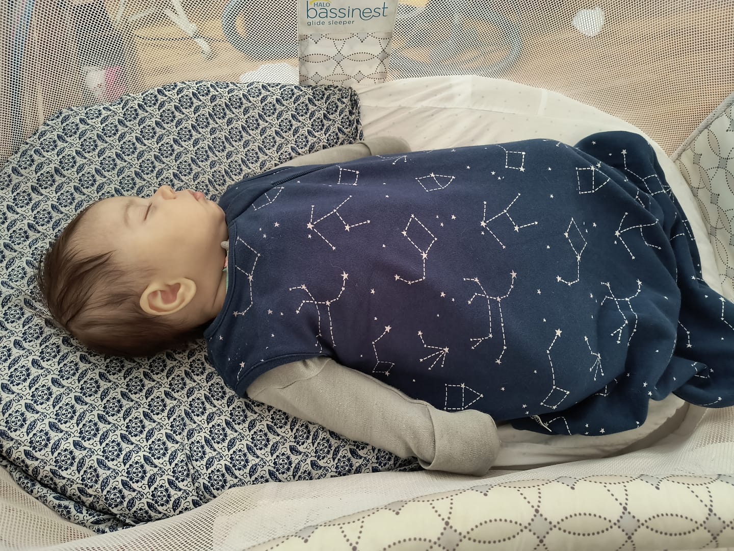 Customer photo review of 4 Season® Classic Baby Sleeping Bag, Merino Wool & Organic Cotton, Night Sky™