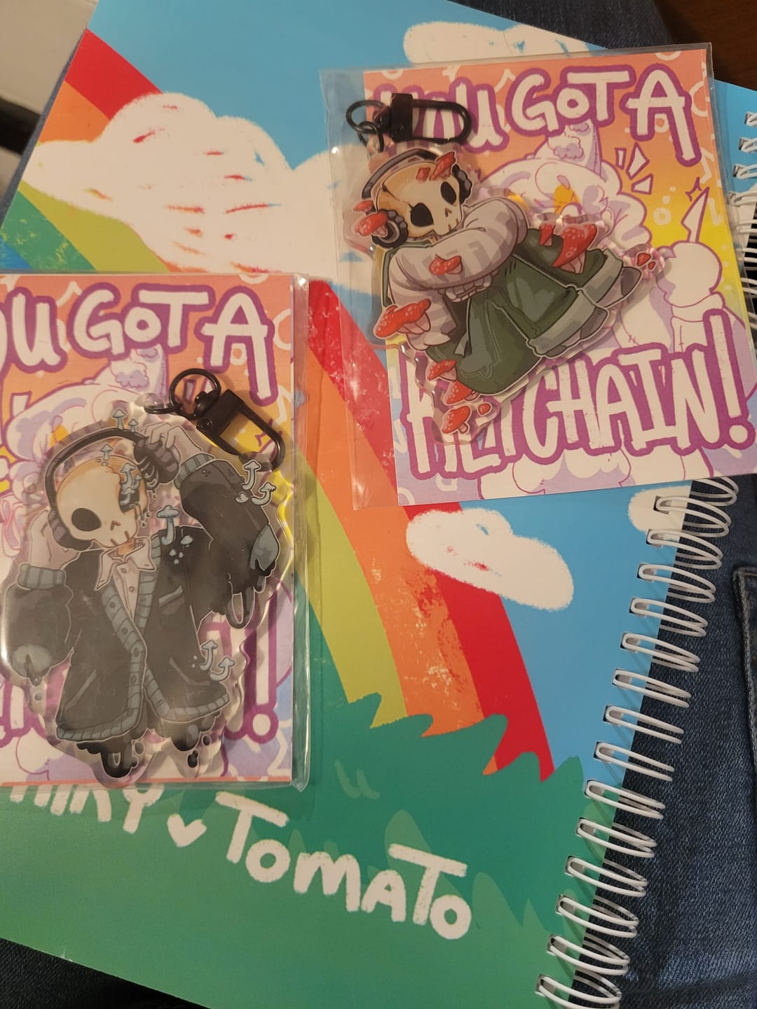 Customer photo review of Aesthetic Mushroom Skeleton Keychains