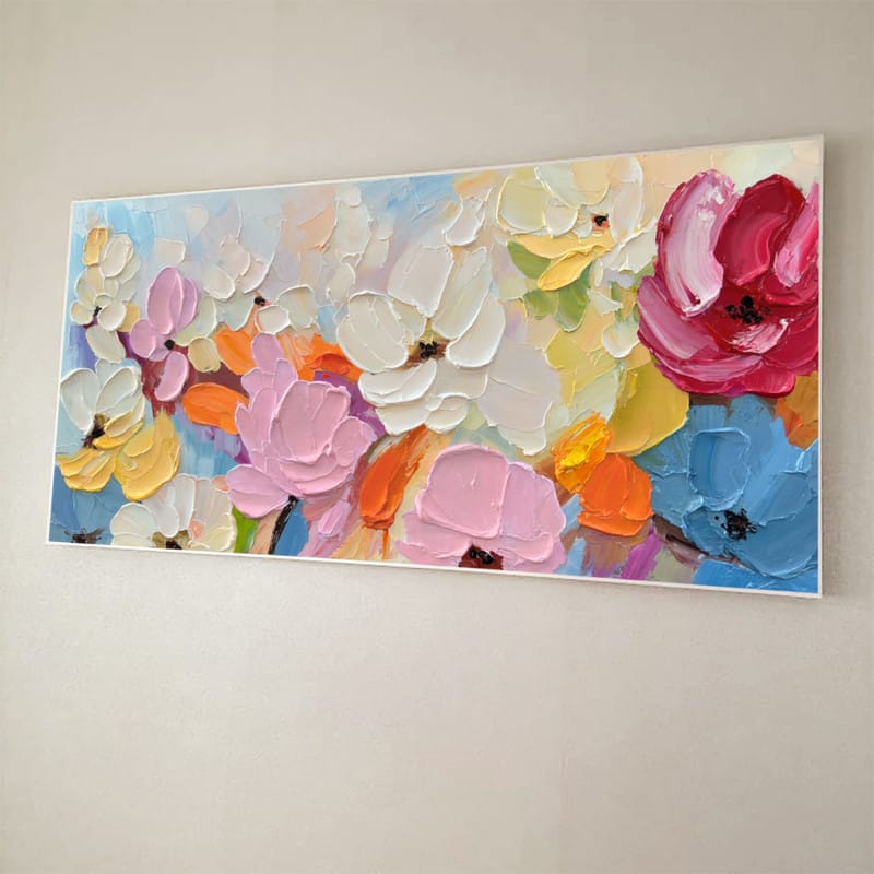 Customer photo review of Colorful Flower Textured Painting Canvas #FP046