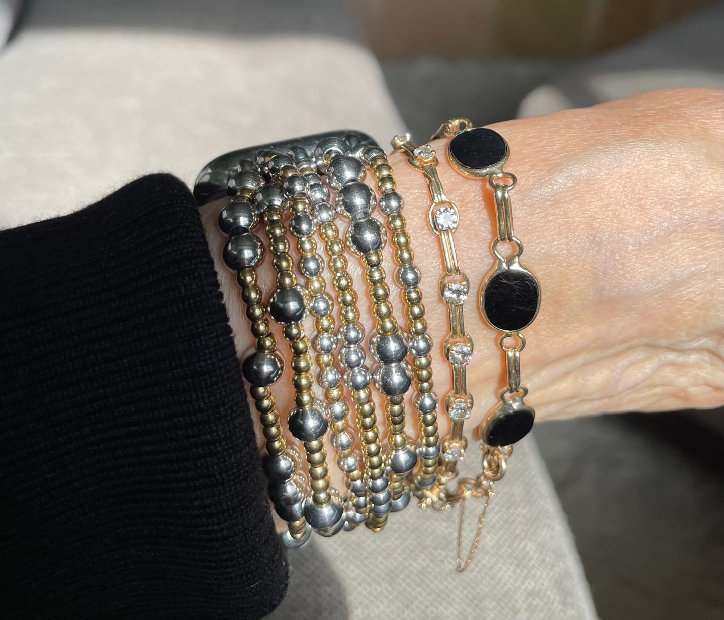 Customer photo review of Eternal Glow Stretch Apple Watch Strap