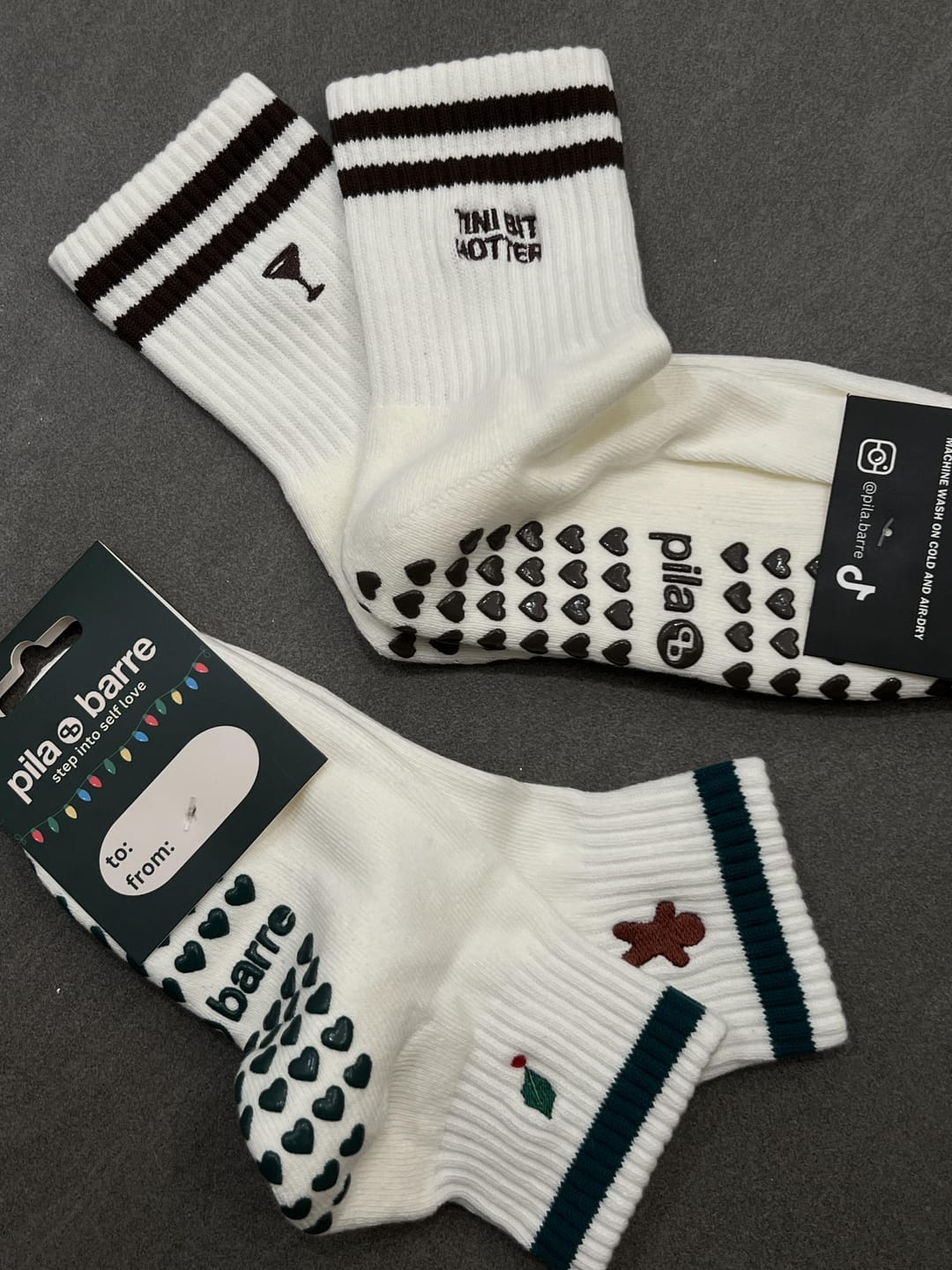 Customer photo review of Tini Bit Hotter Grip Sock