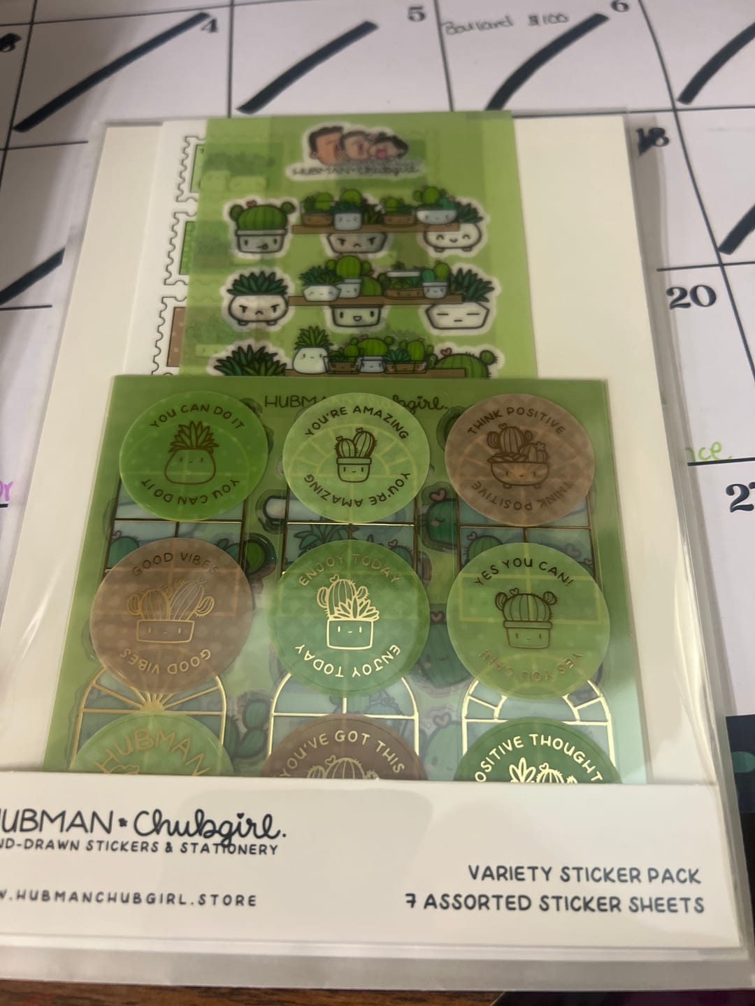 Customer photo review of Cozy Plants Variety Sticker Pack