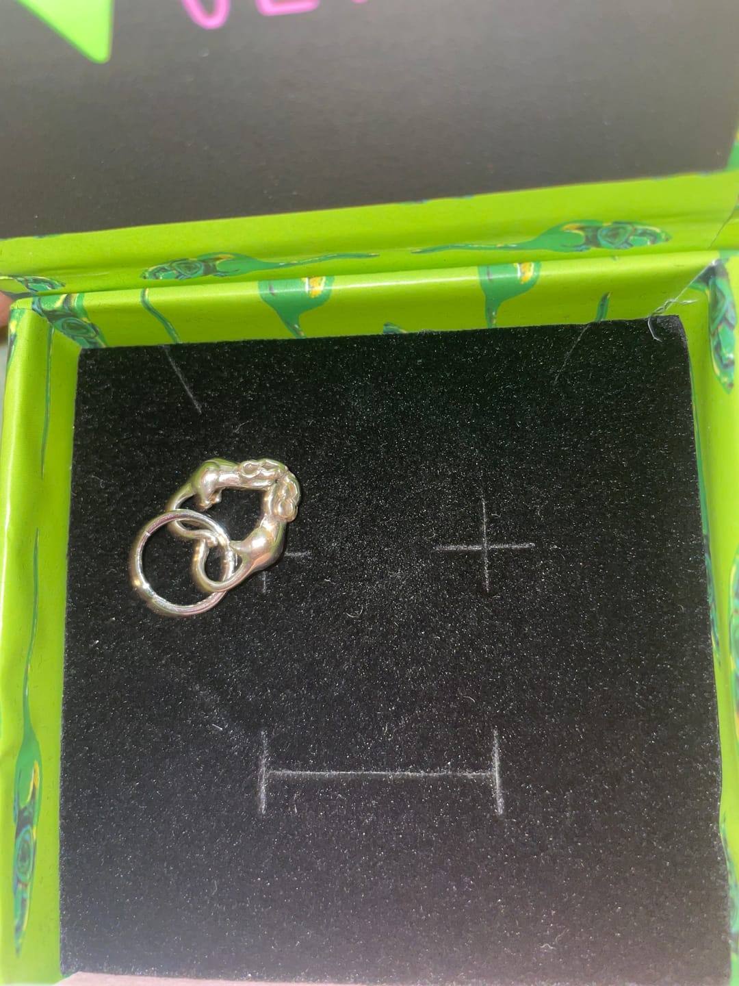 Customer photo review of Rats in Love Hoop Earrings