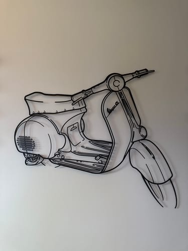 Customer photo review of Your Custom Bike Silhouette Metal Wall Art