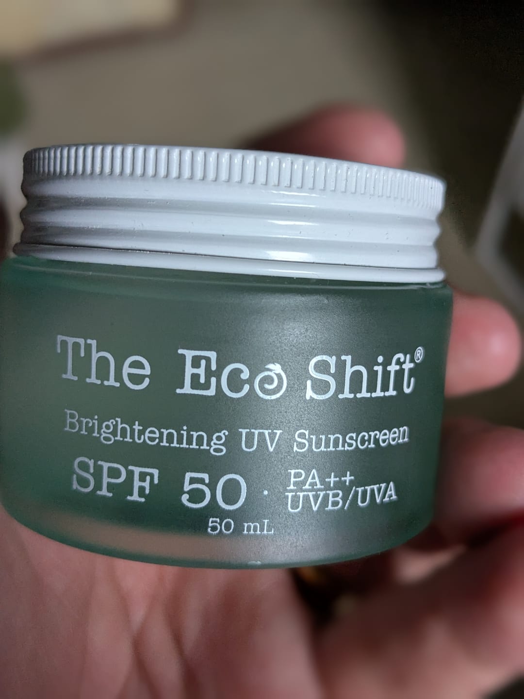Customer photo review of Brightening UV Sunscreen & Skin Primer with SPF 50