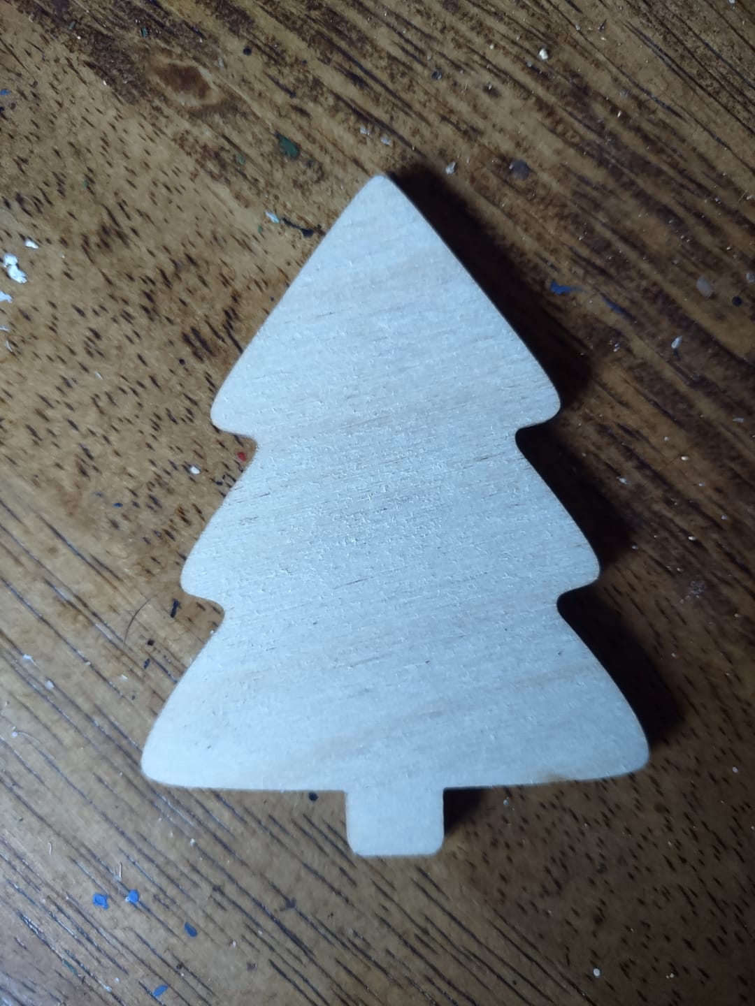 Customer photo review of Unfinished Wood Simple Christmas Tree Shape - Craft - up to 46" DIY
