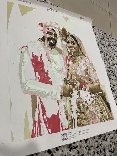 Customer photo review of Custom Paint by Numbers