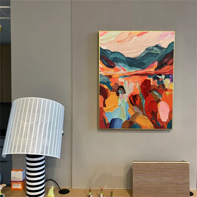Customer photo review of Colorful Abstract Textured Painting Canvas #AT062