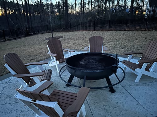Customer photo review of DURAWEATHER POLY® Folding Adirondack Chairs Set of 6 King-Size