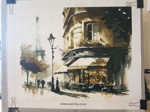 Customer photo review of Paris Cafe I (Paint by Numbers)