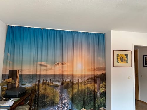 Customer photo review of Fotovorhang "Der Weg zum Meer"