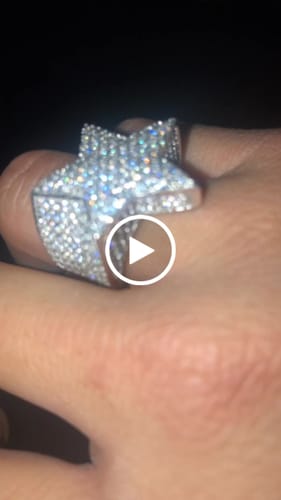 Customer video review of Moissanite Star Ring 14K Gold