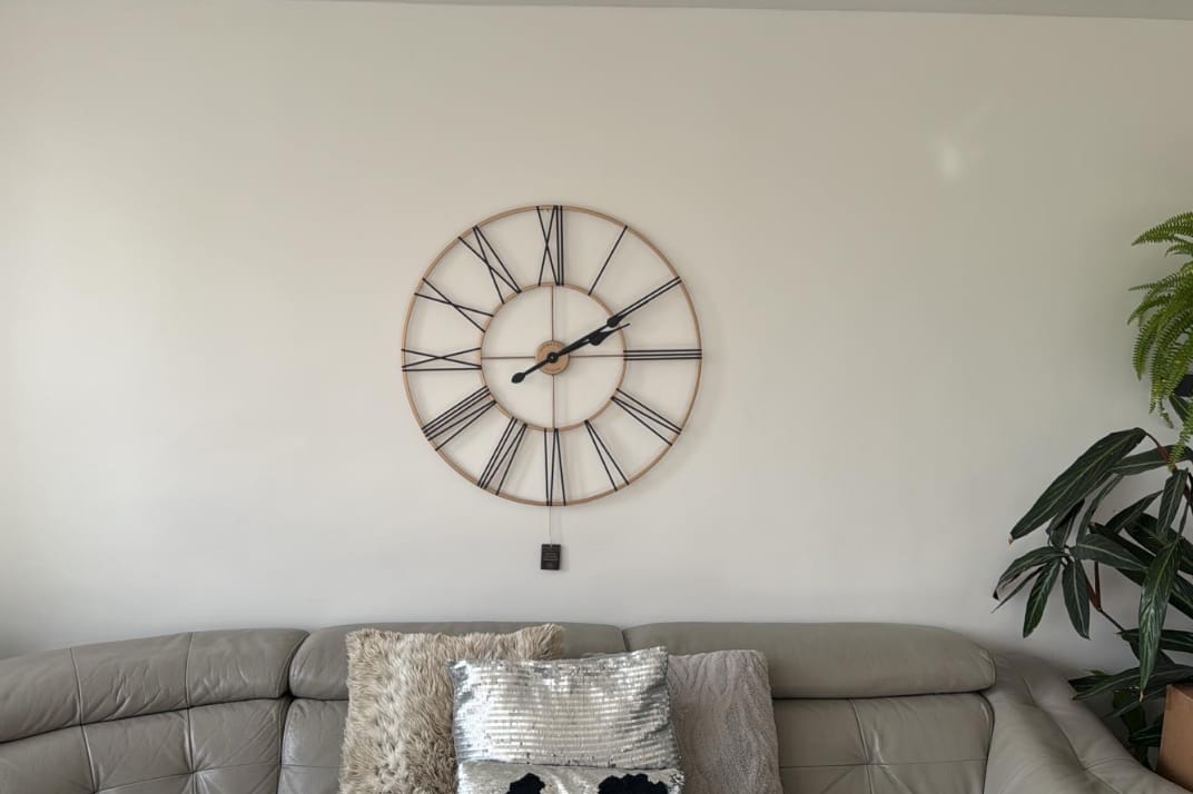 Customer photo review of Thomas Kent London. Summer House Black & Copper Wall Clock Indoor/Outdoor