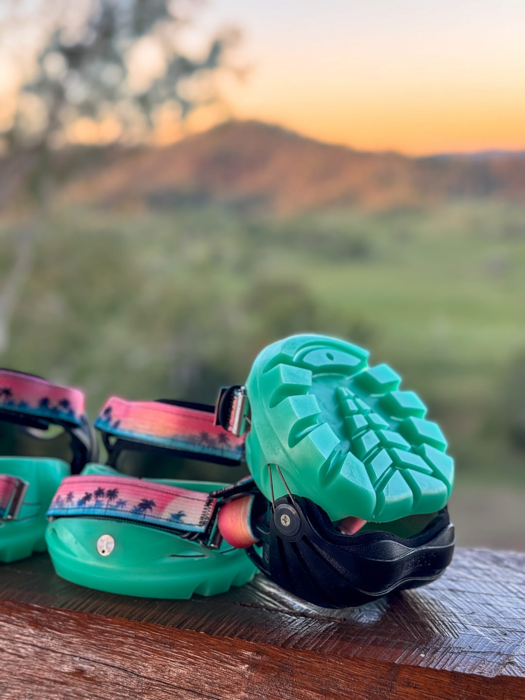 Customer photo review of Renegade® Viper Glow™ Hoof Boots - Caribbean Dream
