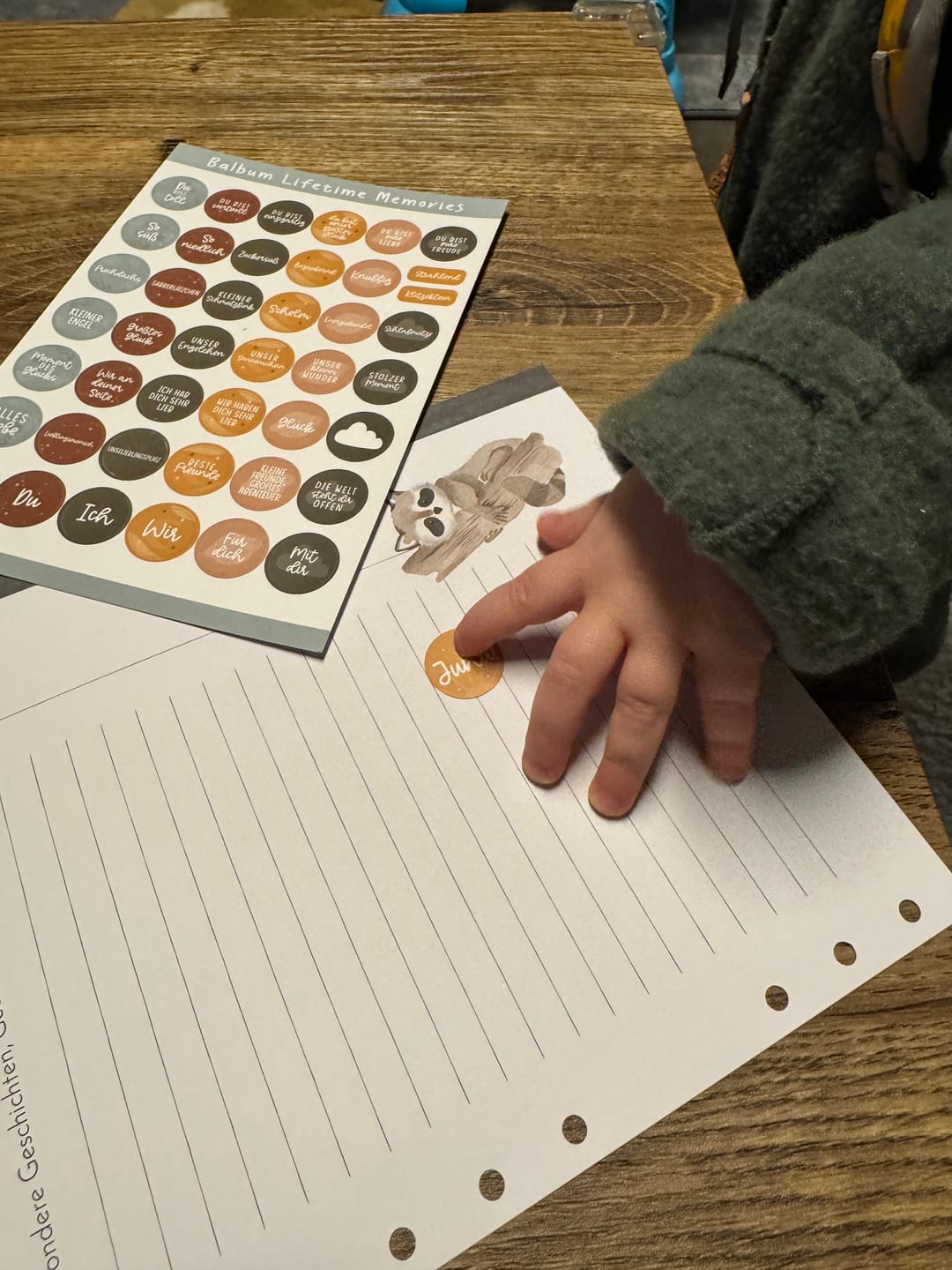 Customer photo review of Sticker-Set Babybuch (188 Stück)