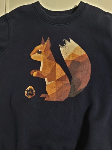 Customer photo review of Origami Eichhörnchen - Bio Kinder Sweatshirt