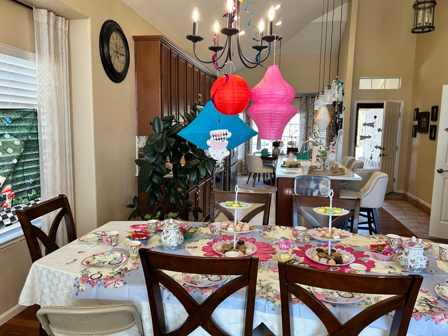 Customer photo review of 14" Turquoise Pagoda Unique Shaped Paper Lantern
