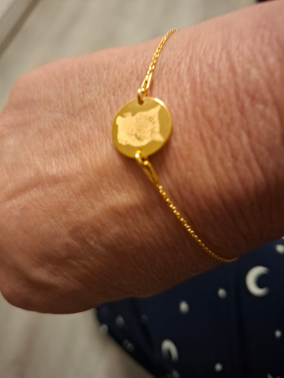 Customer photo review of MONA MARIA ARMBAND MIT FOTO IN GOLD