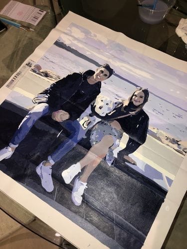 Customer photo review of Custom Paint by Numbers