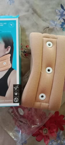 Customer photo review of Cervical Collar without Chin Support | Provides Support to Neck & Relieves Pain (Beige)