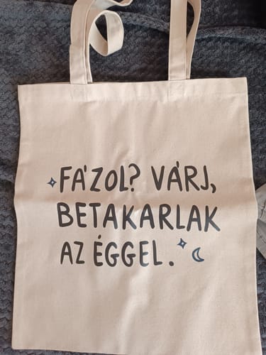 Customer photo review of FÁZOL VÁSZONTÁSKA