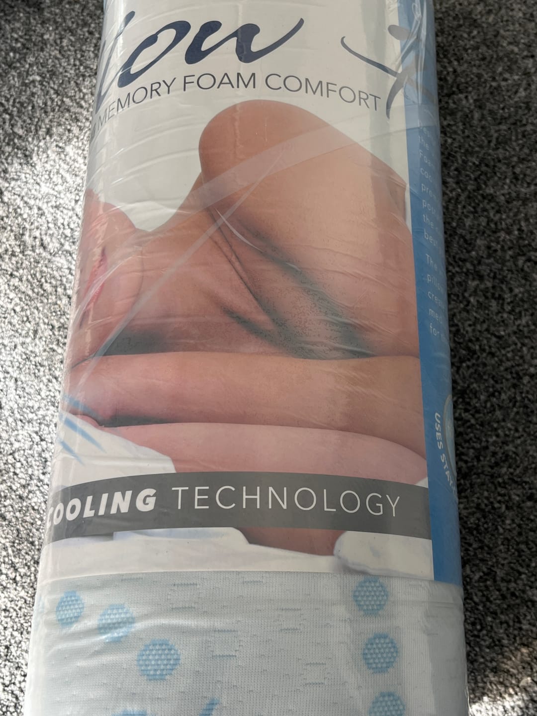 Customer photo review of Cool Memory Foam Pillow