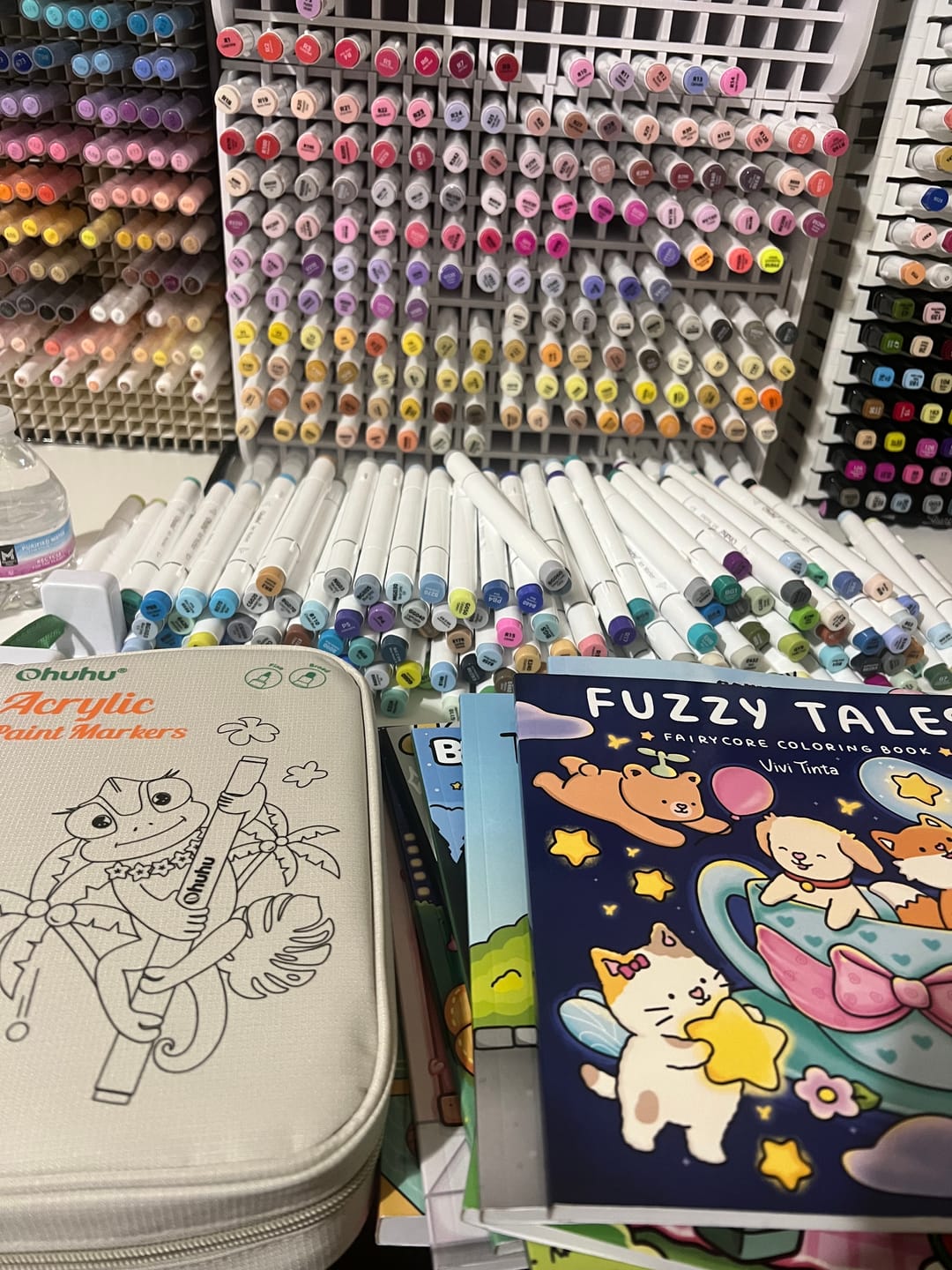 Customer photo review of Ohuhu Acrylic Markers 24 Colors 48 Pack