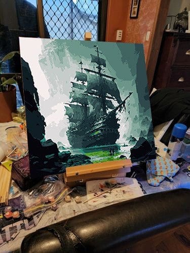 Customer photo review of Sails of Souls (Paint by Numbers)