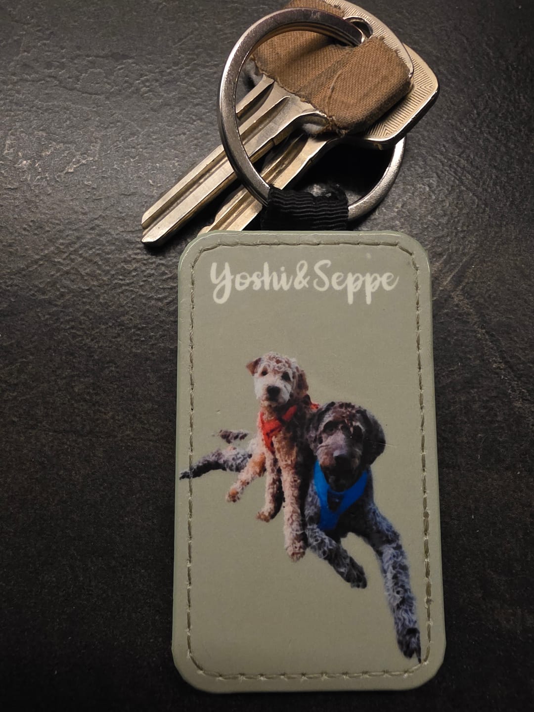 Customer photo review of Huisdier portret - Gepersonalliseerde sleutelhanger